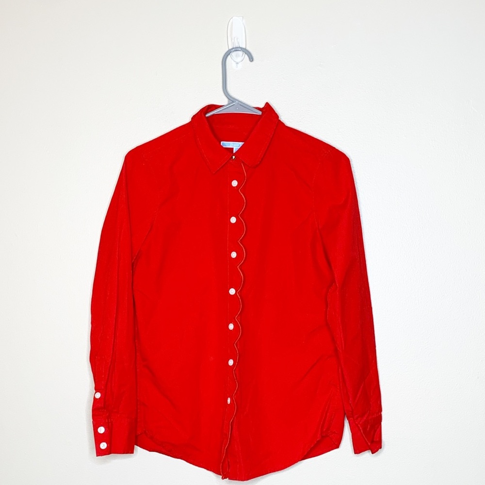 Red Draper James Scalloped Button Up - image 1
